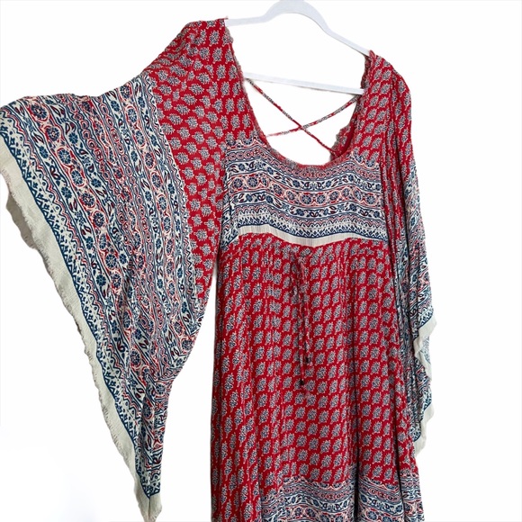 Free People Heart of Gold Caftan Boho dress - Picture 5 of 11